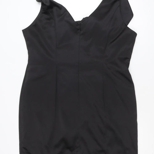 Debenhams Womens Black Plus Size 22 One Shoulder Bodycon Dress