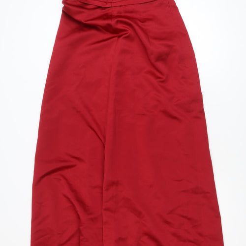 Lucy Rose Women's Red Strapless Fit & Flare Long Dress Size 18