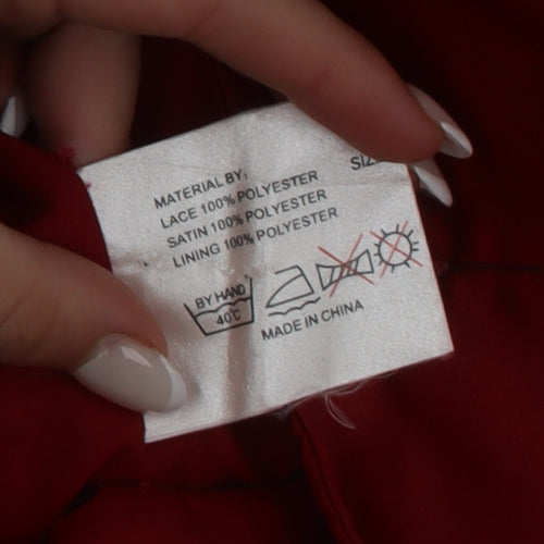 Lucy Rose Women's Red Strapless Fit & Flare Long Dress Size 18
