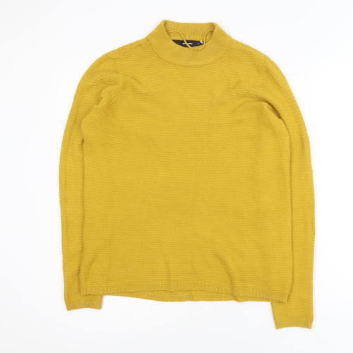 Vero Moda Women Yellow Roll Neck Knit Pullover Jumper Size M