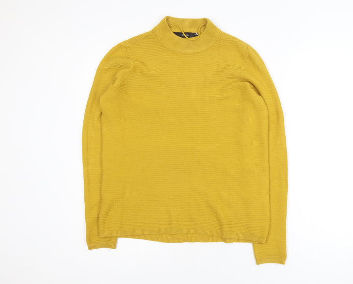Vero Moda Women Yellow Roll Neck Knit Pullover Jumper Size M