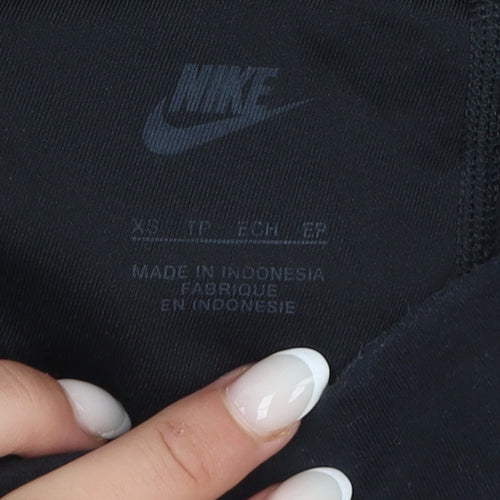 Nike Women's Black XS Ankle Leggings Cotton Blend Stretch Sportswear