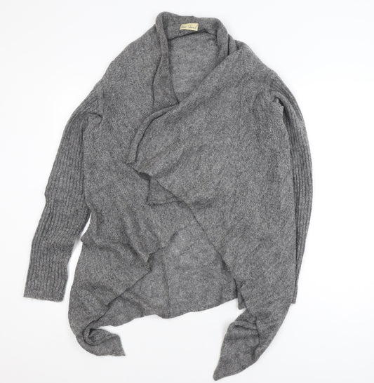 River Island Women’s Grey Wool Blend Cardigan Wrap Jumper M