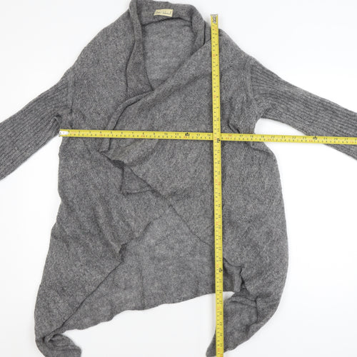 River Island Women’s Grey Wool Blend Cardigan Wrap Jumper M