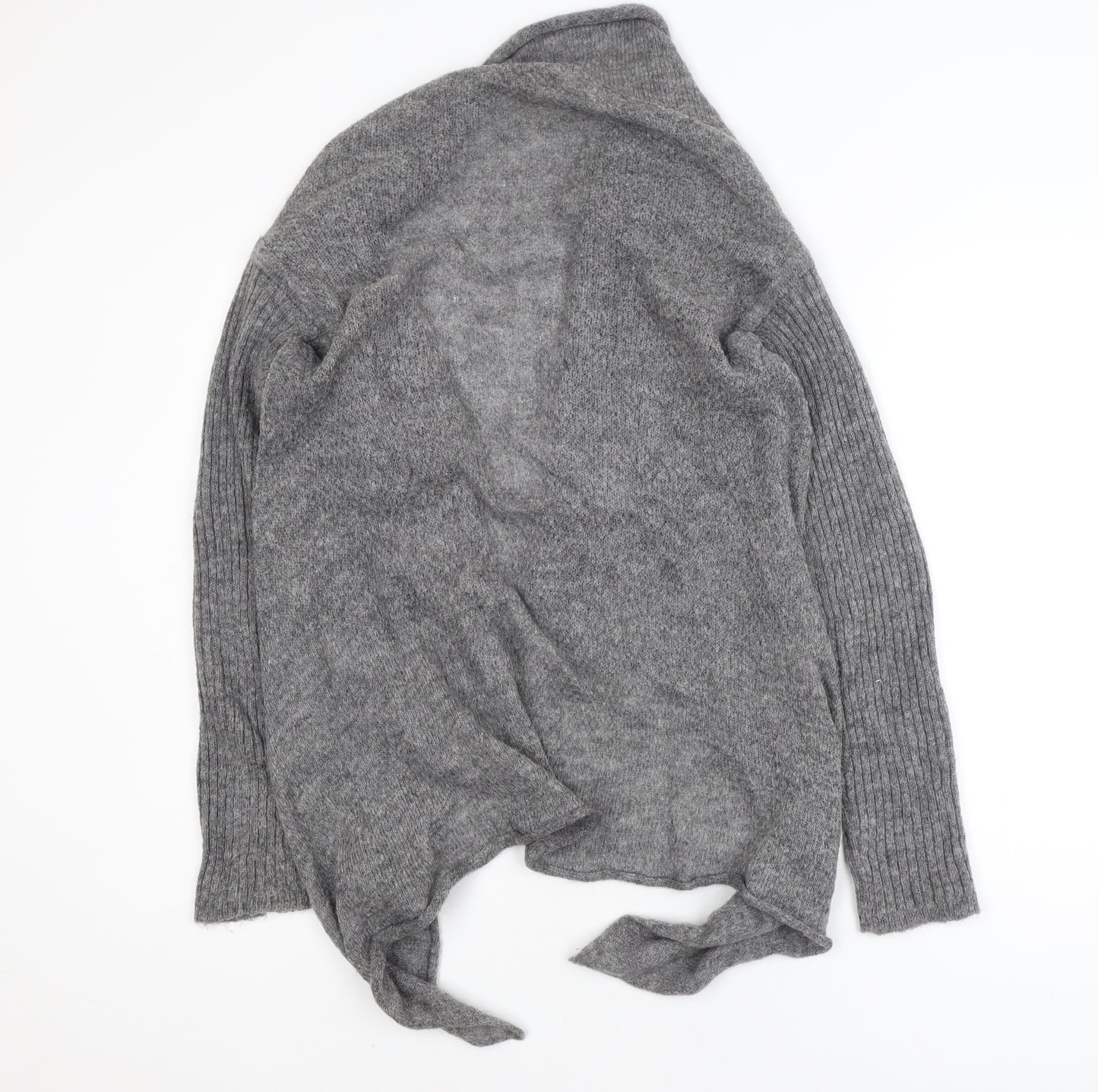 River Island Women’s Grey Wool Blend Cardigan Wrap Jumper M