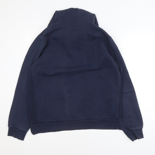 Diesel Mens Blue XL Pullover Hoodie Graphic Logo Sweatshirt