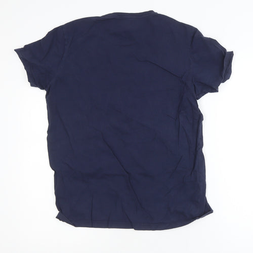 Jack & Jones Mens Blue L Regular Fit Logo Graphic Cotton T-Shirt