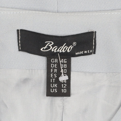 Badoo Women's Blue Size 12 Tailored Bow Detail Blazer Jacket