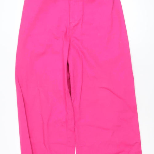 Savida Women’s Pink Wide-Leg Cotton Jeans Size 14