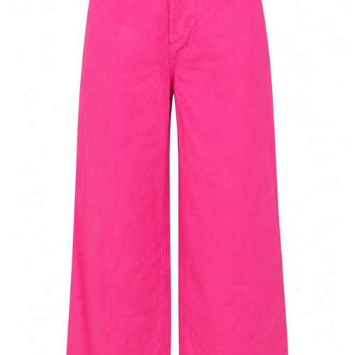 Savida Women’s Pink Wide-Leg Cotton Jeans Size 14