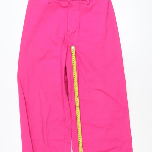 Savida Women’s Pink Wide-Leg Cotton Jeans Size 14