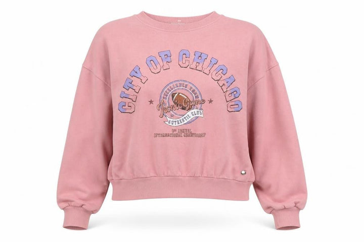 Pull&Bear Women Pink City of Chicago Pullover Sweatshirt S