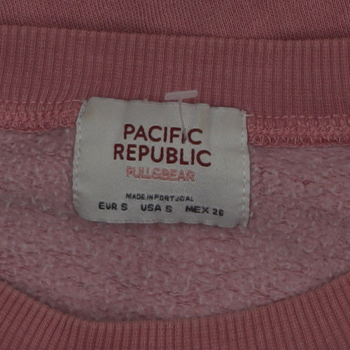Pull&Bear Women Pink City of Chicago Pullover Sweatshirt S