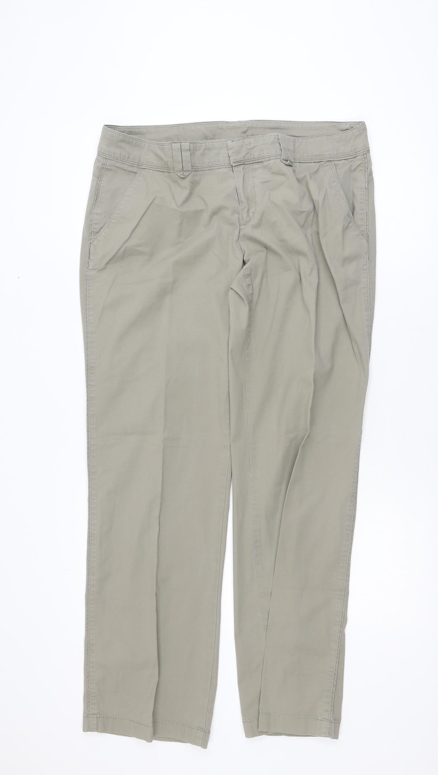 Esprit Men's Beige Chino Trousers L Regular Fit Straight Leg