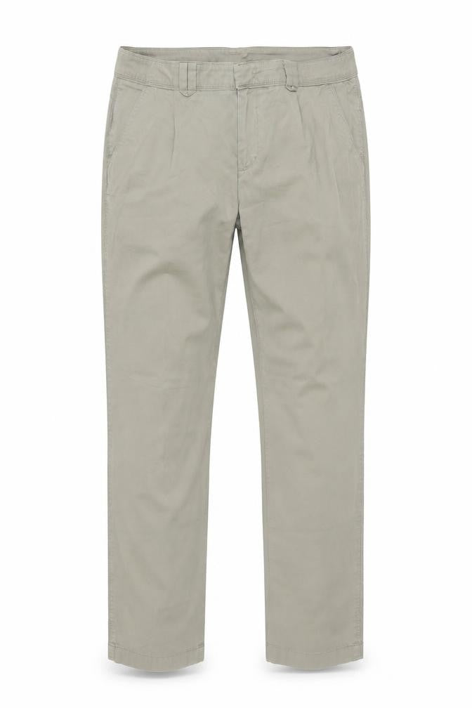 Front view of ESPRIT Men's Beige Chino Trousers L Regular Fit Straight Leg