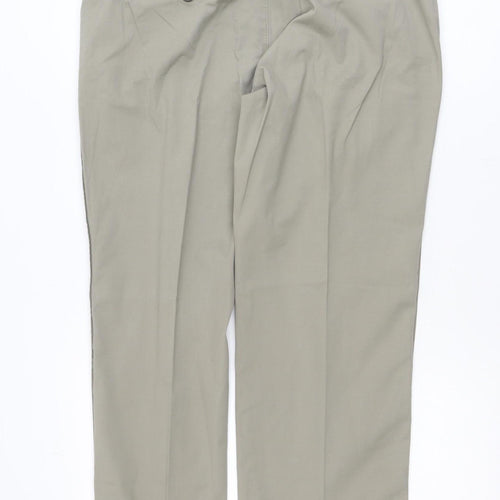 Esprit Men's Beige Chino Trousers L Regular Fit Straight Leg