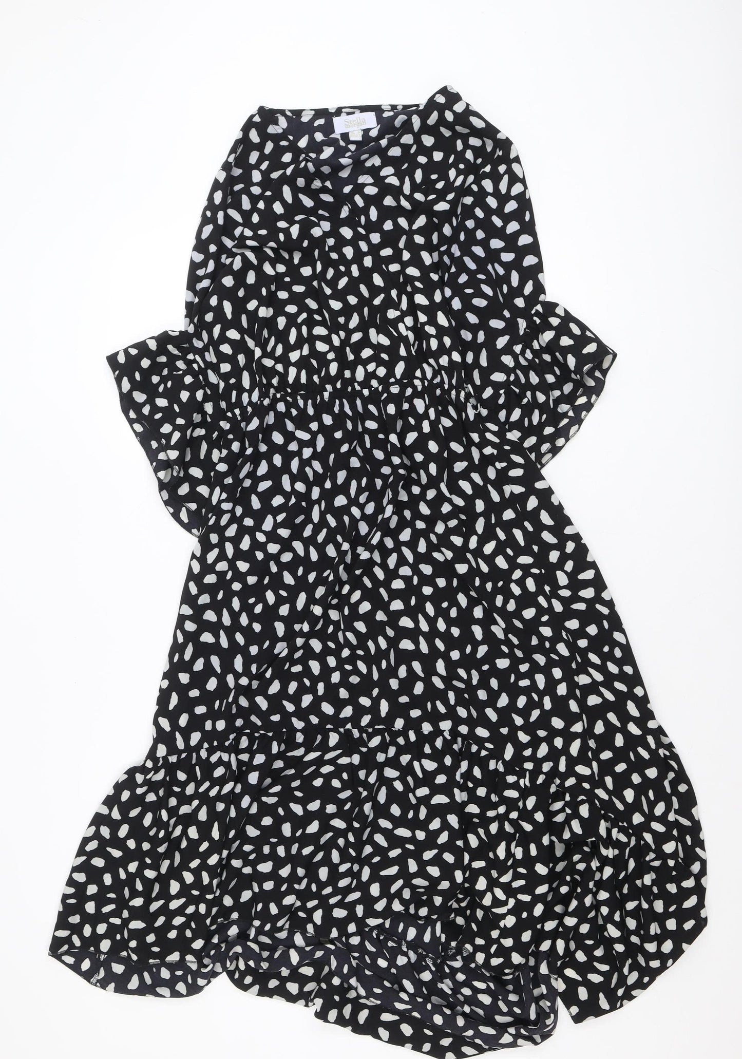 Stella Morgan Women’s Black Animal Print Hi-Low A-Line Dress Size 8