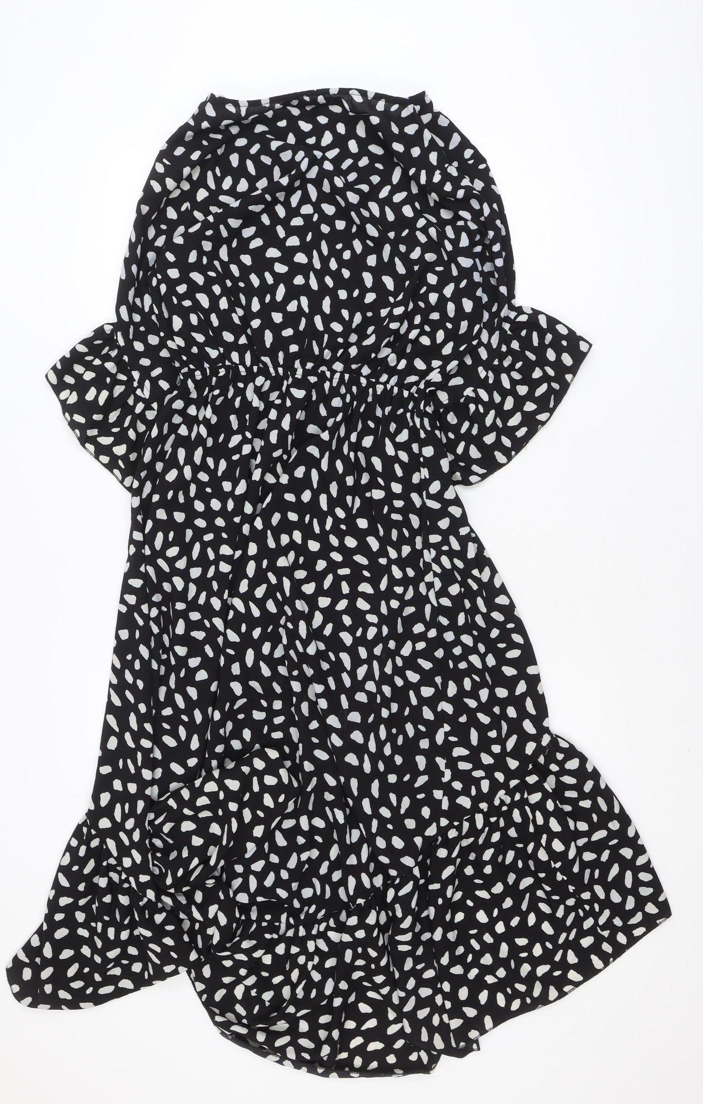 Stella Morgan Women’s Black Animal Print Hi-Low A-Line Dress Size 8