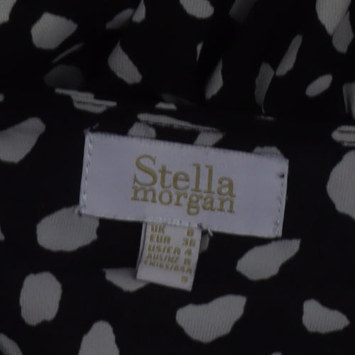 Stella Morgan Women’s Black Animal Print Hi-Low A-Line Dress Size 8