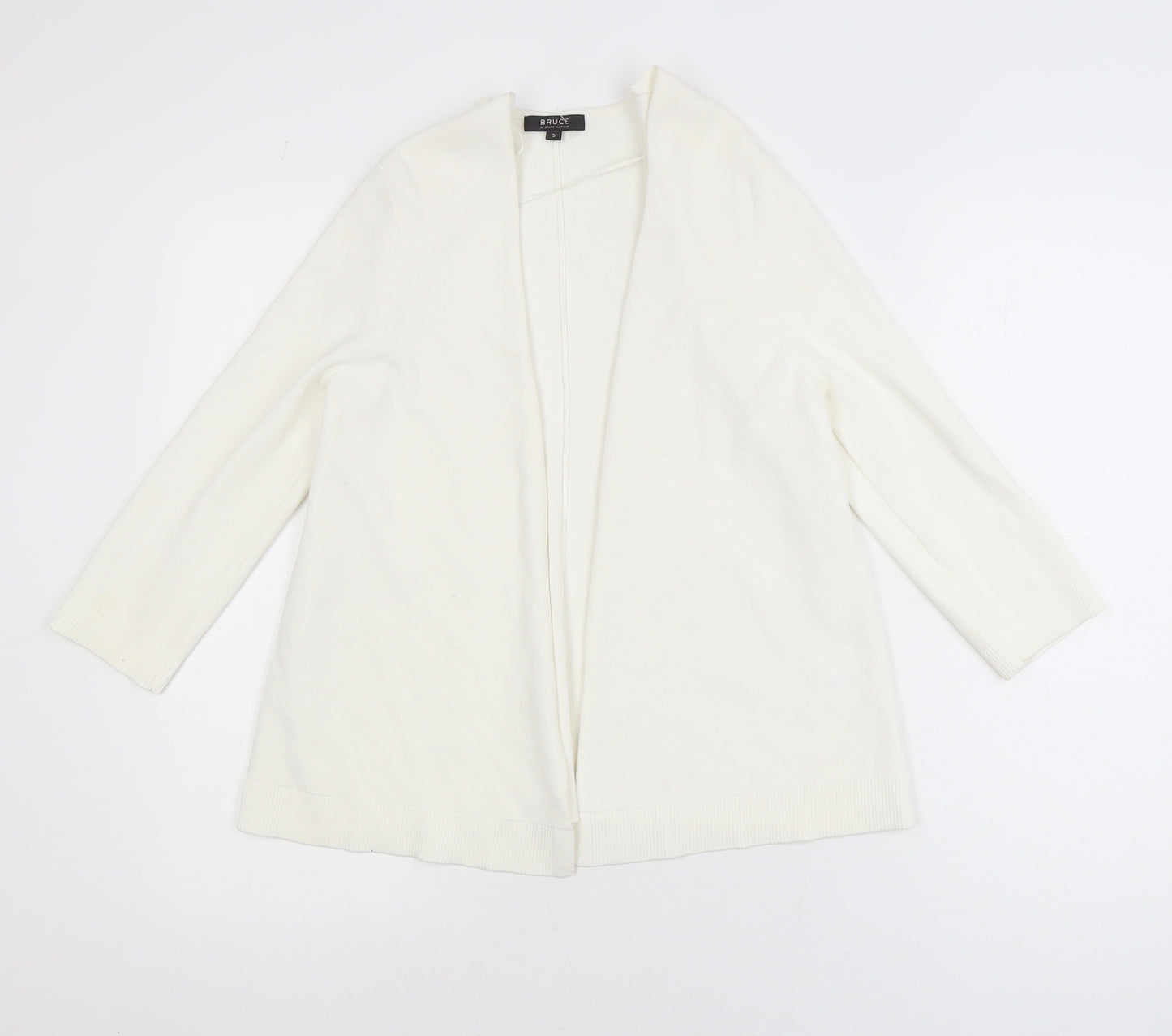 Bruce by Bruce Oldfield Women's Ivory Knit Open Cardigan Size S