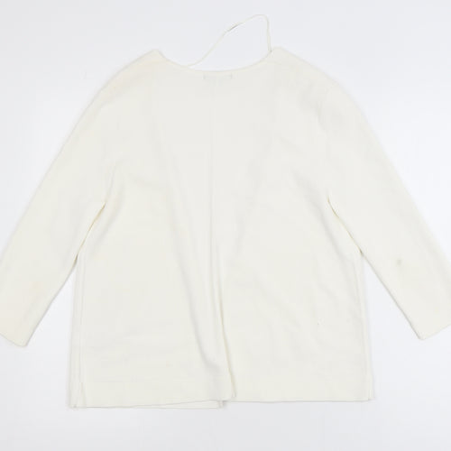 Bruce by Bruce Oldfield Women's Ivory Knit Open Cardigan Size S