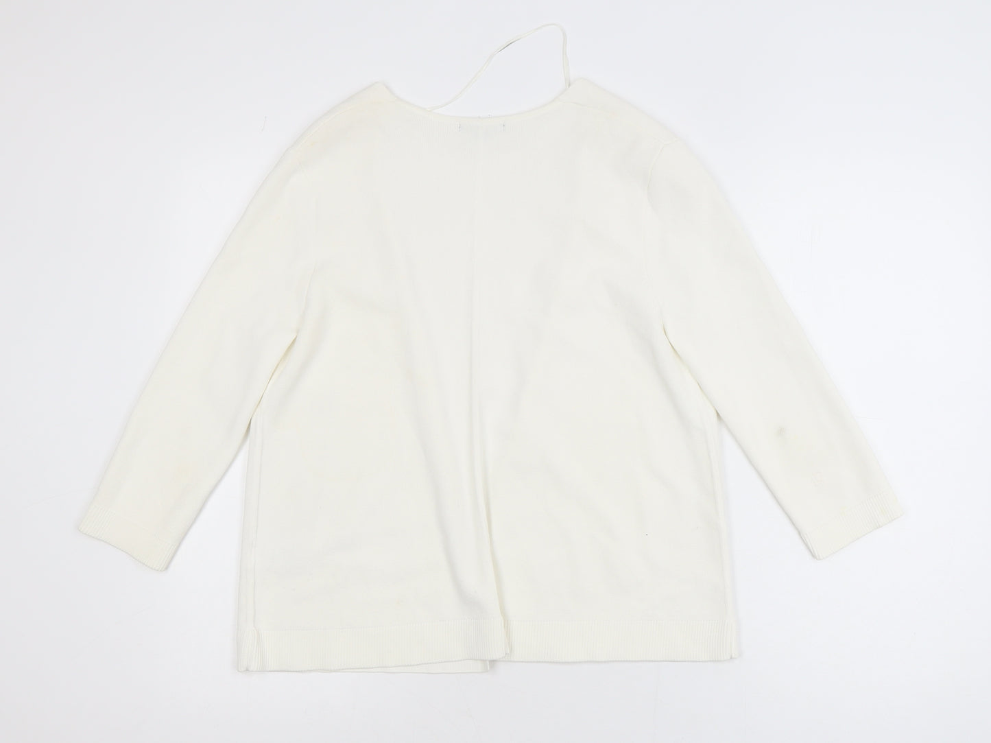 Bruce by Bruce Oldfield Women's Ivory Knit Open Cardigan Size S
