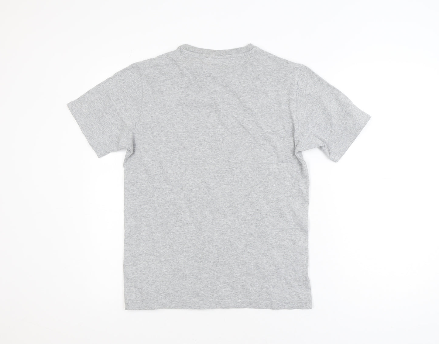 New Balance Men's Grey Small Graphic Sports Cotton T-Shirt
