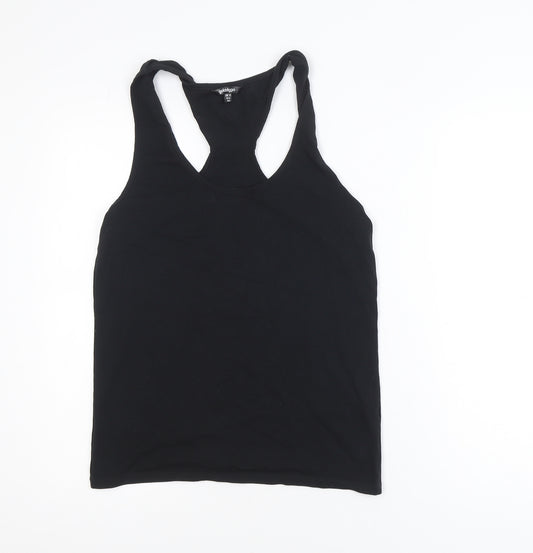Golddigga Women’s Black Racerback Tank Top Size 12 Slim Fit