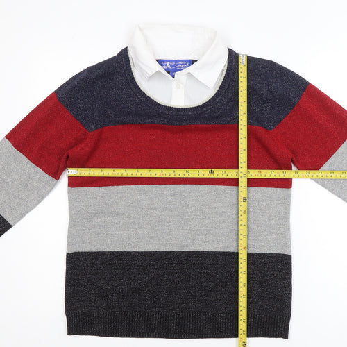 Paco Coastal Women’s Multicoloured Striped Knit Jumper Size 10