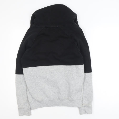 Lee Pipes Men's Black Grey Pullover Hoodie Small Logo Fleece