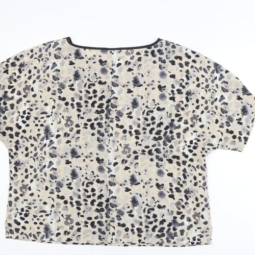 Marks and Spencer Women’s Beige Animal Print Blouse Size 14