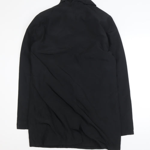 French Connection Men's Black Mid-Length Polyester Overcoat M