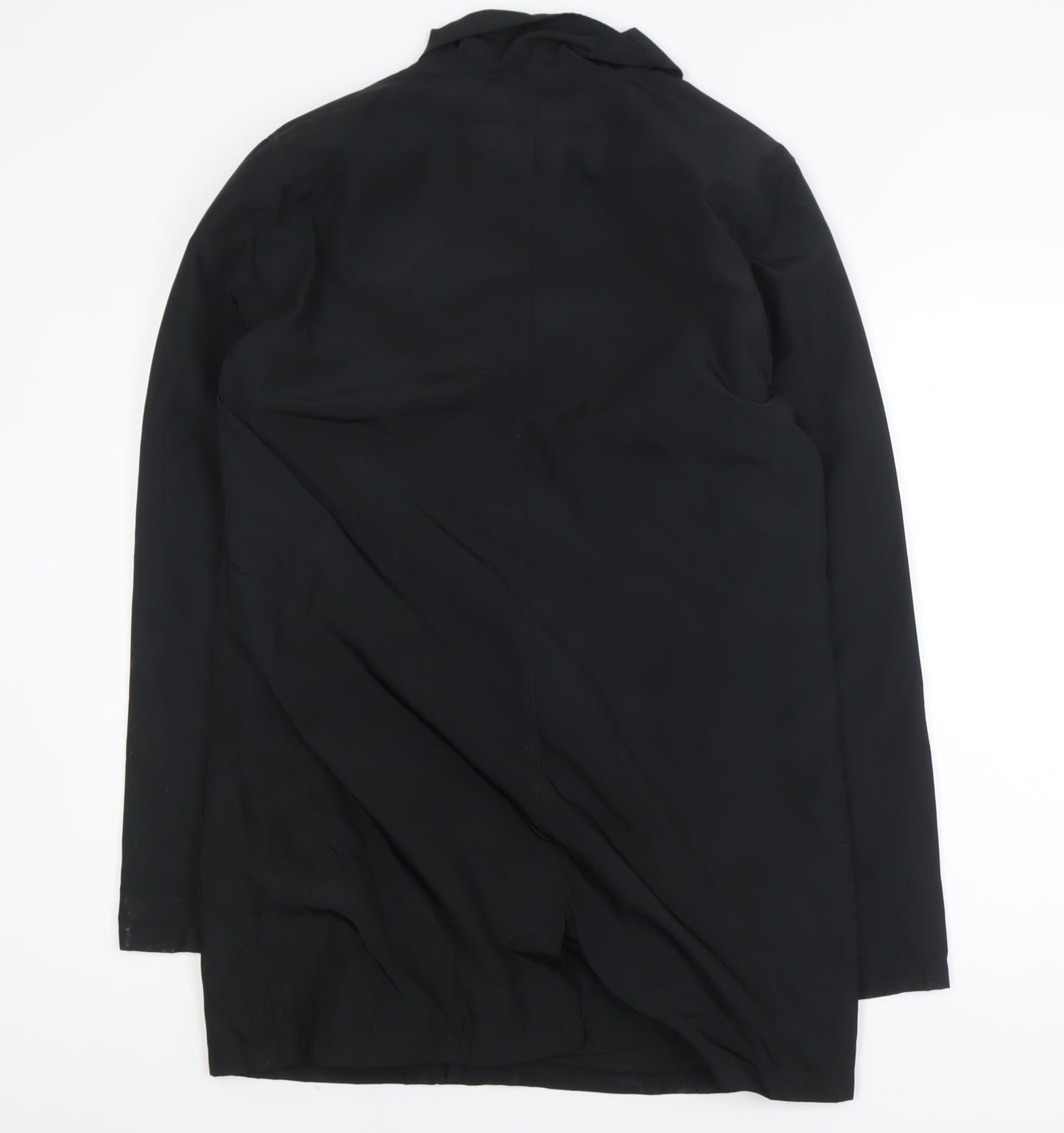 French Connection Men's Black Mid-Length Polyester Overcoat M