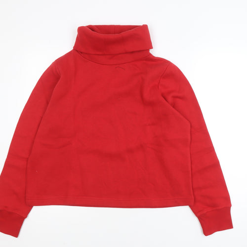 Zara Women Red Roll Neck Pullover Jumper Size 12