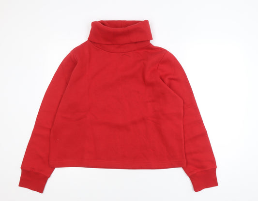 Zara Women Red Roll Neck Pullover Jumper Size 12