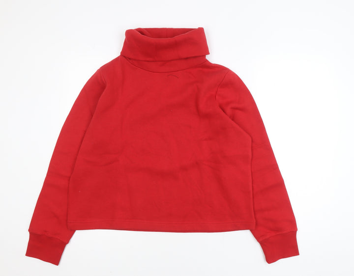 Zara Women Red Roll Neck Pullover Jumper Size 12
