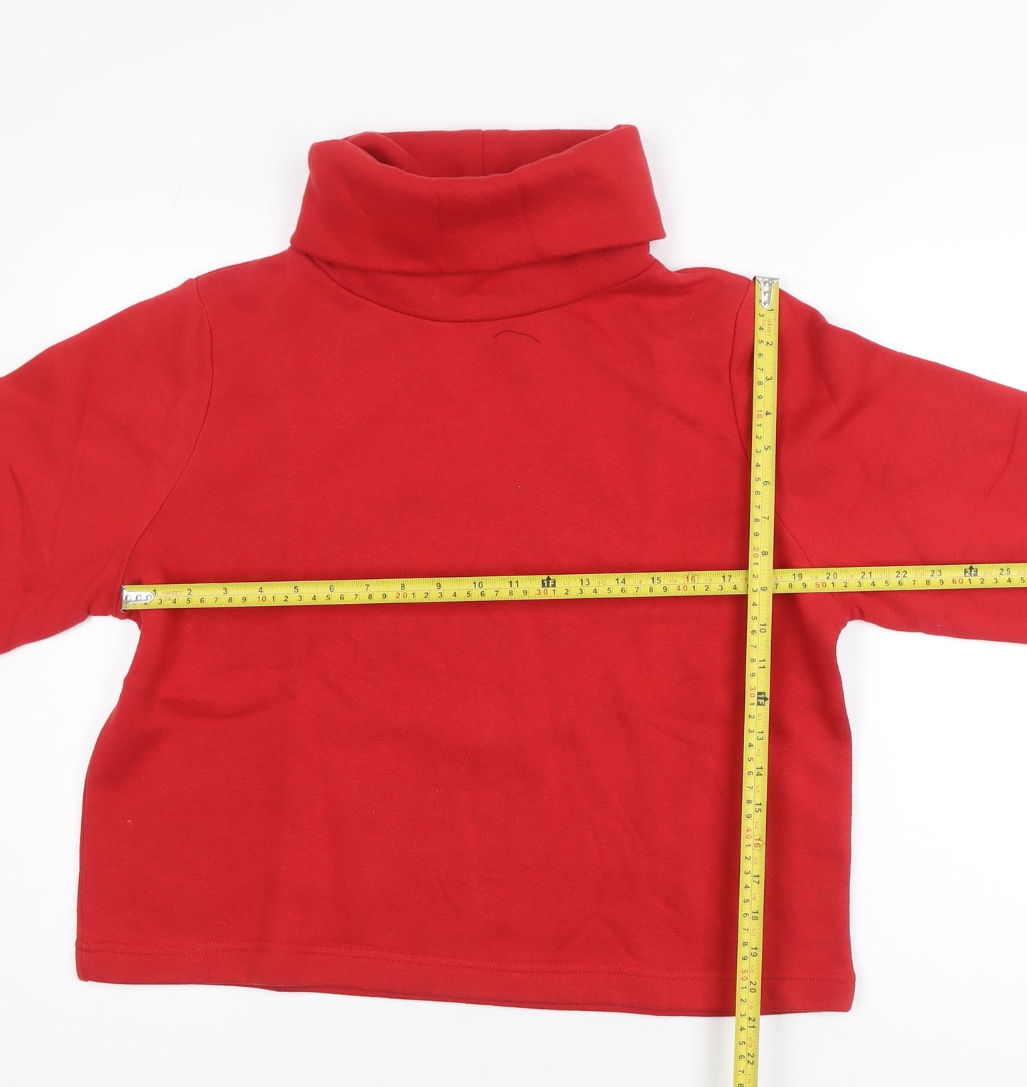 Zara Women Red Roll Neck Pullover Jumper Size 12