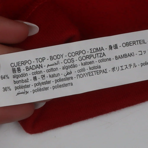 Zara Women Red Roll Neck Pullover Jumper Size 12