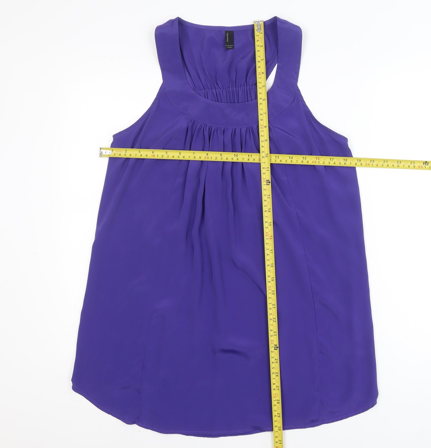Vero Moda Women Purple Chiffon Sleeveless Tank Top M