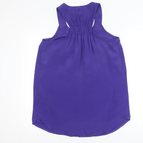 Vero Moda Women Purple Chiffon Sleeveless Tank Top M