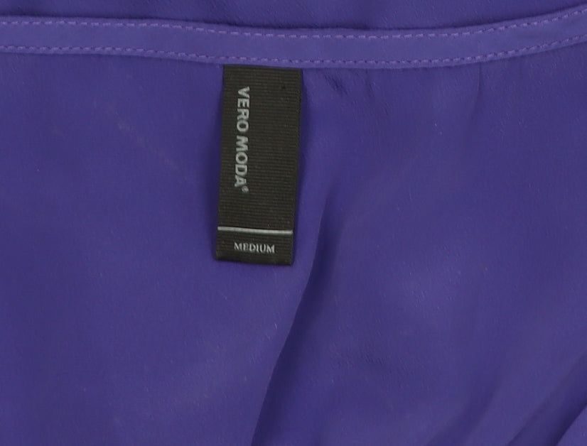 Vero Moda Women Purple Chiffon Sleeveless Tank Top M