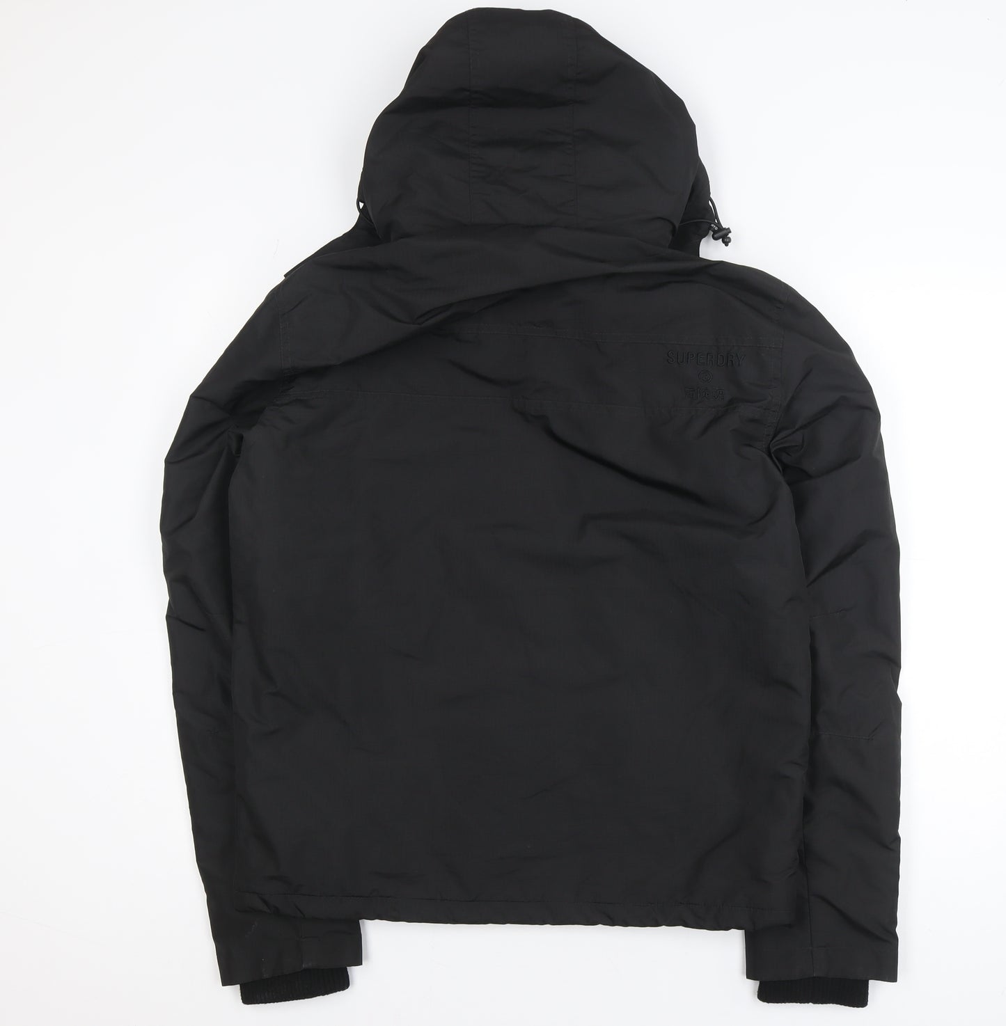 Superdry Men's Black M Puffer Jacket Hooded Waterproof Windproof