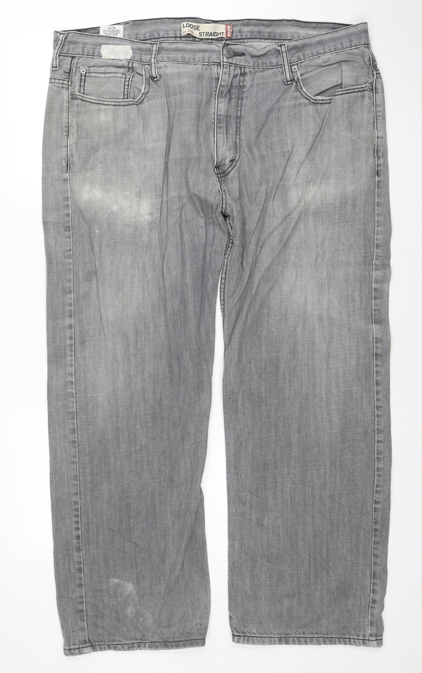 Levi's 569 Men's Grey Straight Fit Denim Jeans 40x32 Regular