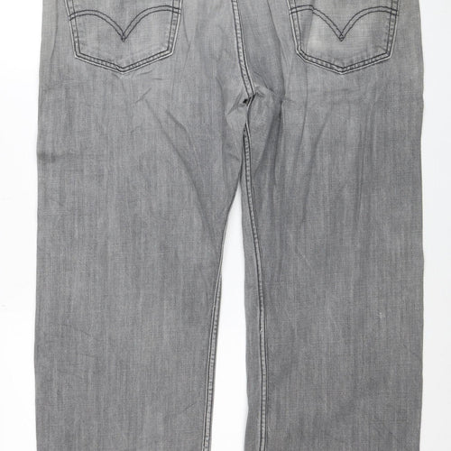 Levi's 569 Men's Grey Straight Fit Denim Jeans 40x32 Regular
