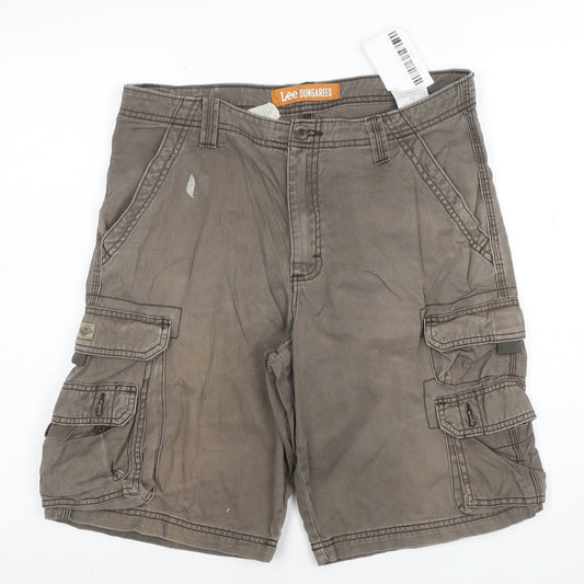 Lee Dungarees Men's Brown Cargo Shorts Size 32 Regular Cotton