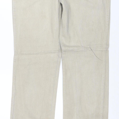 Wrangler Men's Beige Chino Trousers 34W 36L Cotton Straight Fit