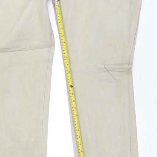 Wrangler Men's Beige Chino Trousers 34W 36L Cotton Straight Fit