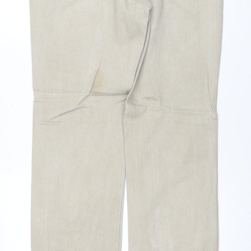 Wrangler Men's Beige Chino Trousers 34W 36L Cotton Straight Fit
