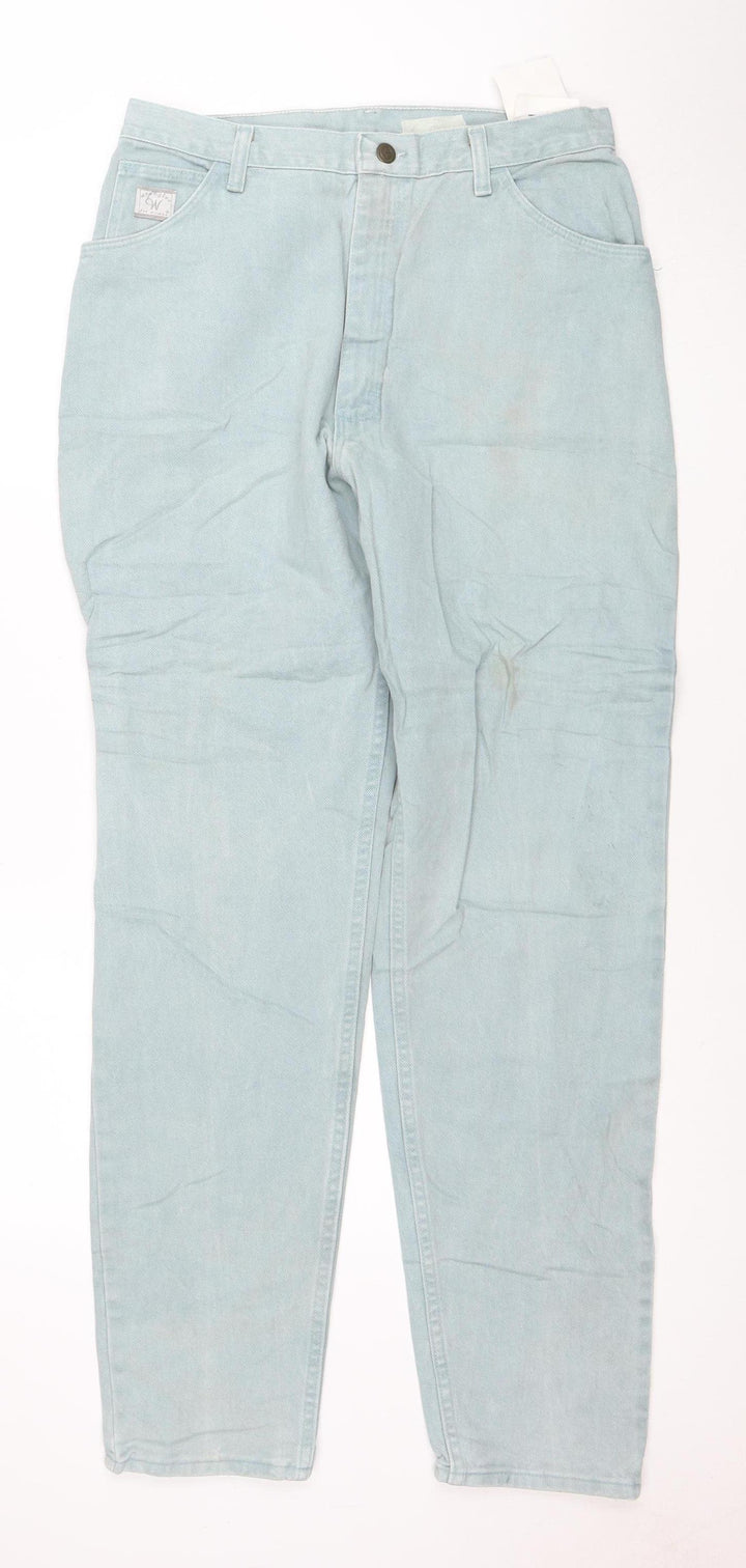 Wrangler Women’s Blue 14 Straight Leg Denim Jeans 32L 100% Cotton