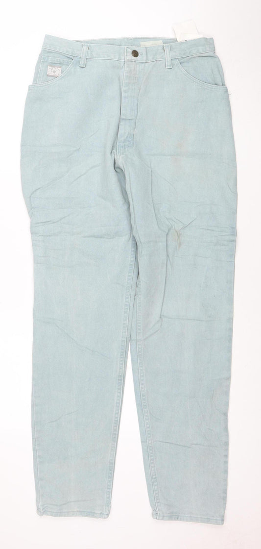 Wrangler Women’s Blue 14 Straight Leg Denim Jeans 32L 100% Cotton